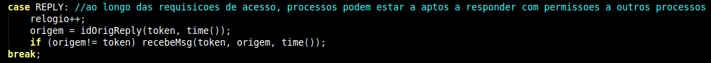 evento de envio de resposta